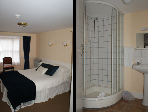 a double bedroom and ensuite bathroom/shower